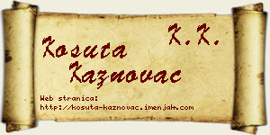 Košuta Kaznovac vizit kartica